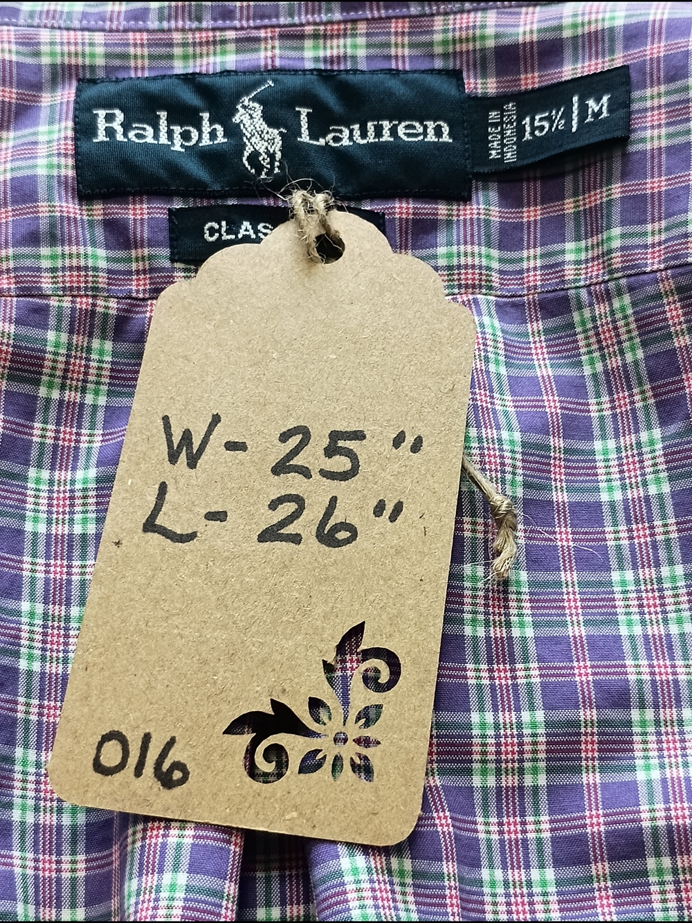 Upcycled Women's Ralph Lauren Ruffled Collar Shirt - Picture 10 of 10